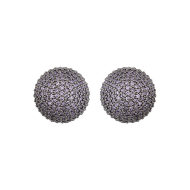 Regal Radiance Purple AD Stud Earrings