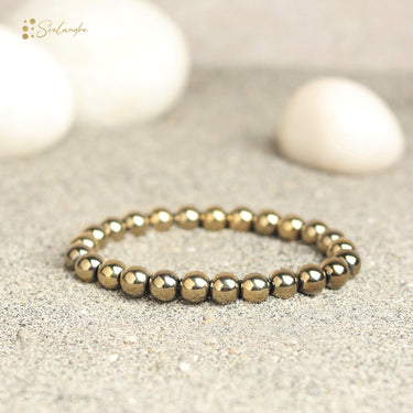 Radiant Golden Hematite Bracelet – The Ultimate Statement of Strength, Protection & Grounding