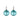 Turquoise Radiant Solitaire Austrian Crystal Earring