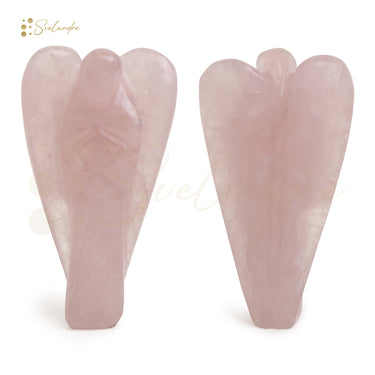 Divine Serenity: Rose Quartz Gemstone  Angel