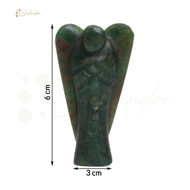 Eternal Harmony:  Green Jade Gemstone  Angel