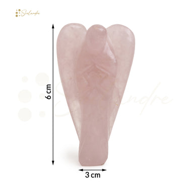 Divine Serenity: Rose Quartz Gemstone  Angel