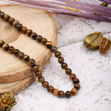 Solar Gaze Golden Tiger Eye Natural Gemstone Necklace