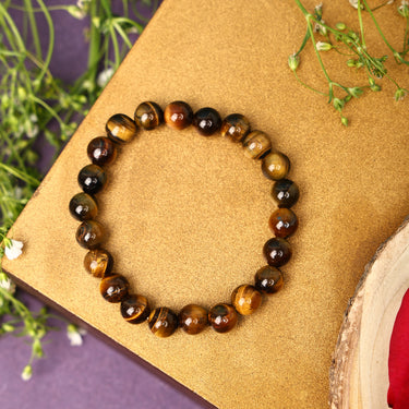 Tiger's Tranquility- Tiger Eye Bracelet – Wellness, Balance and Positive Energy