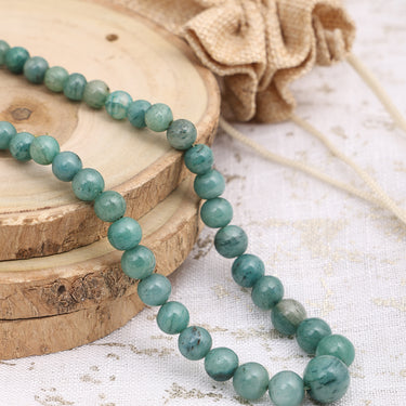 Green Aventurine Radiance Natural Authentic Necklace for Women : Round Beads