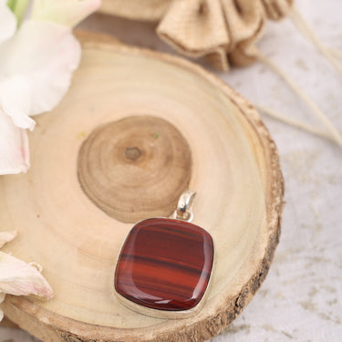 CrimsonEye Square Tiger's Eye Pendant