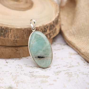 Amazonite Aura Natural Gemstone Pendants