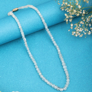 "Mystic Moonlight" Authentic Natural Moonstone  Gemstone Necklace for Women I Round Bead