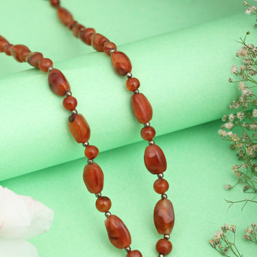 Radiant Carnelian Heart Azure Necklace – Embrace Natural Beauty and Authentic Elegance