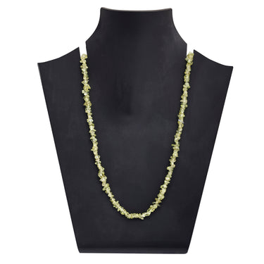 Radiant Elegance: Authentic Green Peridot Gemstone Necklace with Chip Cut Beads for Women