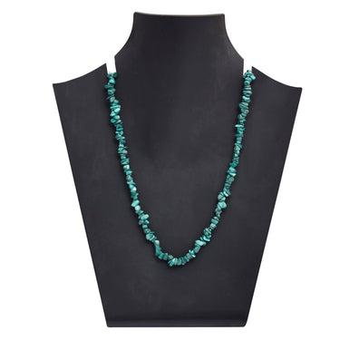 "Verdant Whispers" Authentic Natural Malachite Gemstone Necklace for Women - Chip Cut Beads