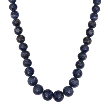 Rare Enchantment Natural Blue Lapis Lazuli Round Gemstone beads Necklace