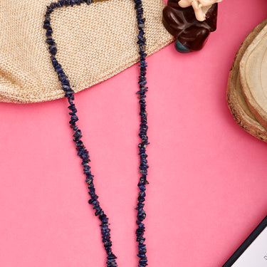 Azure Essence - Lapis Lazuli Gemstone Necklace for Women - Chip Cut Beads