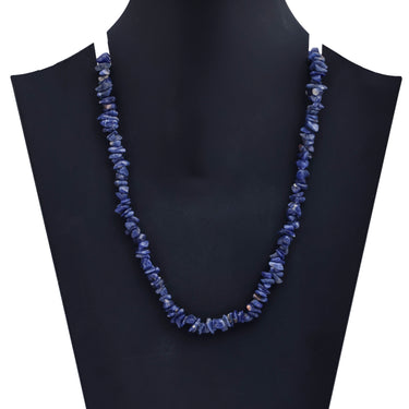 Azure Essence - Lapis Lazuli Gemstone Necklace for Women - Chip Cut Beads