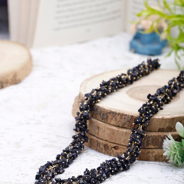 Sapphire Stardust Natural Blue Goldstone Necklace