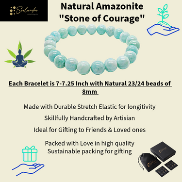 Ethereal Serenity Amazonite Bracelet – Embrace Wellness, Balance & Positive Energy