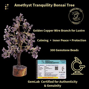 Amethyst Tranquility Bonsai Tree -  Natural Gemstone for Serene Spiritual Enlightenment