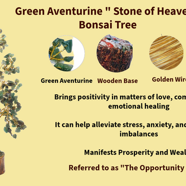 Tranquil Green Aventurine Harmony Bonsai Tree - Natural Gemstones for Serene Balance & Tranquility