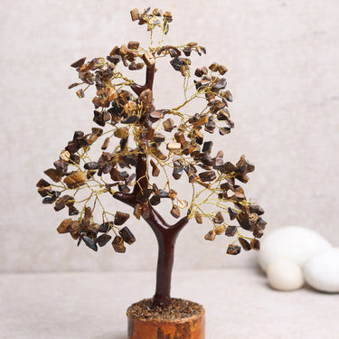 Tiger Eye Crystal Harmony Bonsai Tree - Natural Gemstone for Protection & Wellness