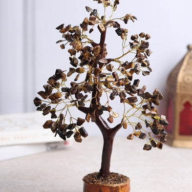 Tiger Eye Crystal Harmony Bonsai Tree - Natural Gemstone for Protection & Wellness