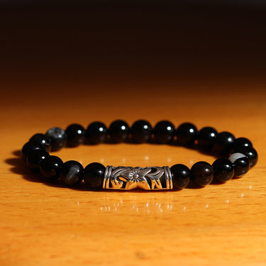 Protective Black Agate (aka Sulemani Hakik) Gemstone Charm Bracelet – The Ultimate Statement of Strength, Protection, and Grounding (Copy)