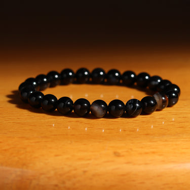 Protective Black Agate (aka Sulemani Hakik) Gemstone Bracelet – The Ultimate Statement of Strength, Protection, and Grounding