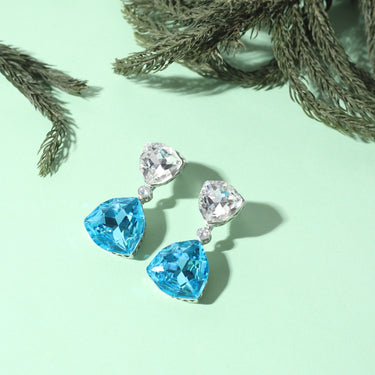 Trilliant Aurora Luminescence Austrian Crystal Earring.