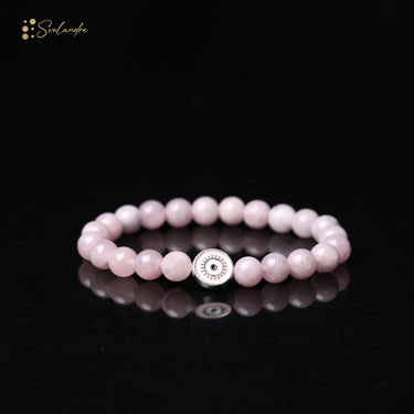 Radiant Rare Kunzite Gemstone Evil Bracelet – A Symbol of Love, Healing & Compassion