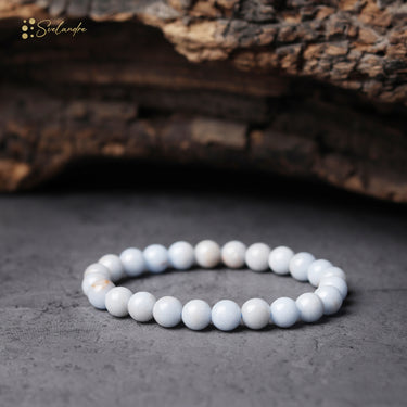 Serene Angelite Gemstone Bracelet – A Journey of Tranquility, Spiritual Insight & Protection