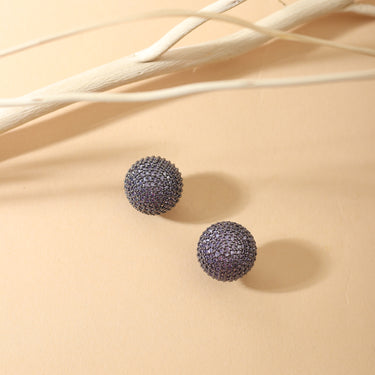 Regal Radiance Purple AD Stud Earrings