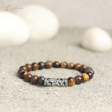 Tiger’s Insight - Tiger Eye Bracelet with Charm - Cultivate Wellness, Balance, and Positive Energy