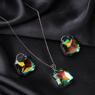 Vitrail Prism Radiance Austrian Crystal Pendant Set"