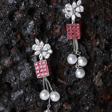 Fuchsia Floral Elegance Danglers