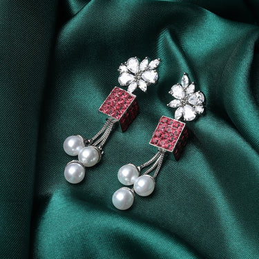 Fuchsia Floral Elegance Danglers