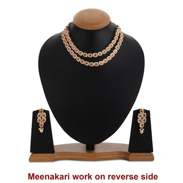 Celestial Kundan: Exquisite Gold-Plated Necklace Set for Women