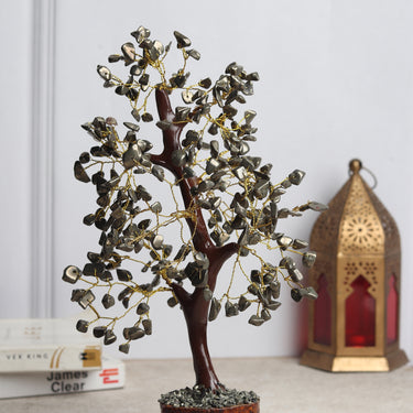 Radiant Pyrite Crystal Harmony Bonsai Tree - Natural Gemstone for Wealth & prosperity