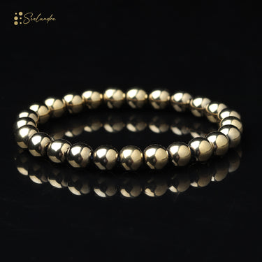 Radiant Golden Hematite Bracelet – The Ultimate Statement of Strength, Protection & Grounding